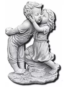Statue enfant câlin - 1