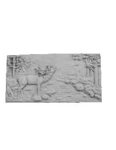 Statue paysage cerf - 1