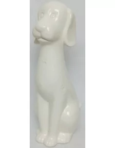 Statue chien blanc moderne - 1