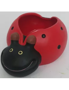 Statue coccinelle pot - 1