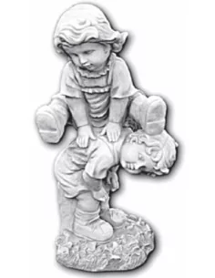 Statue enfants saute-mouton - 1