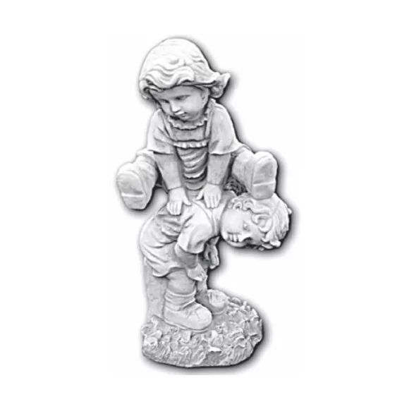 Statue enfants saute-mouton - 1