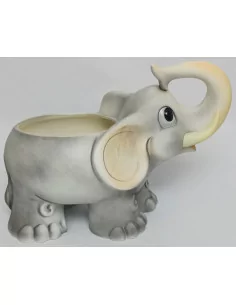 Statue éléphant debout pot - 1