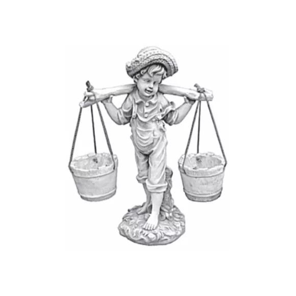 Statue garçon aux deux sceaux - 1