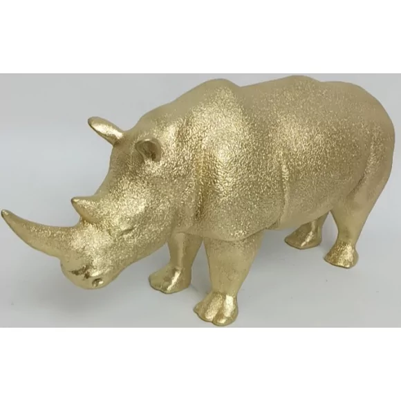 Statue rhino doré - 1