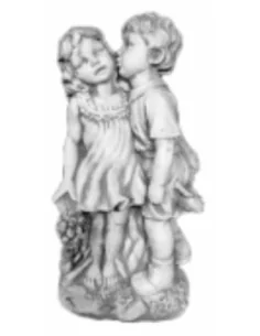 Statue enfants bisou - 1