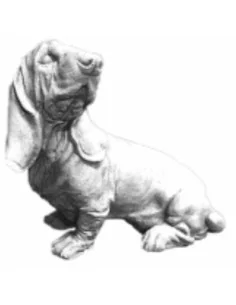 Statue chien basset - 1