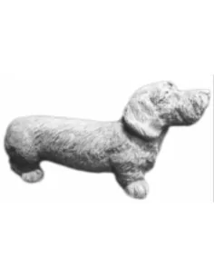 Statue chien teckel debout - 1
