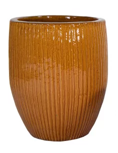 Vase haut rayé miel - D28 - 1