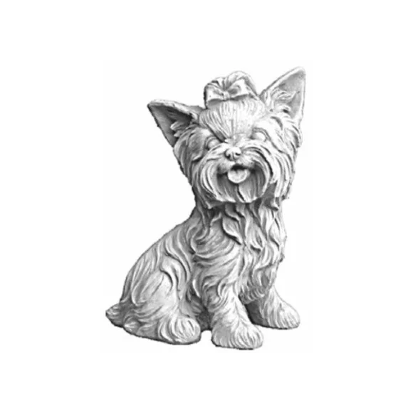 Statue chien yorkshire assis - 1