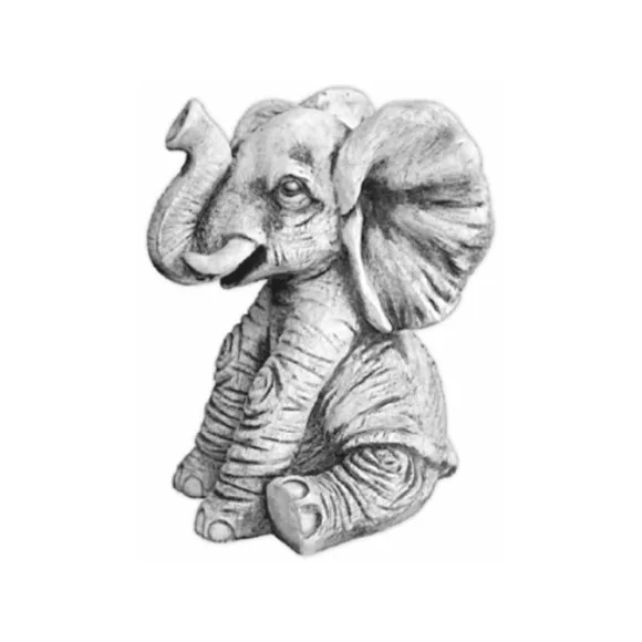 Statue éléphant assis - 1