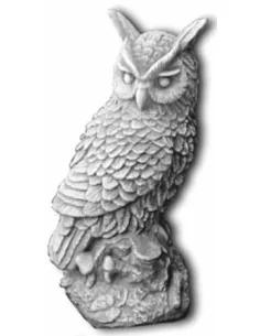 Statue hibou sur sa roche - 1
