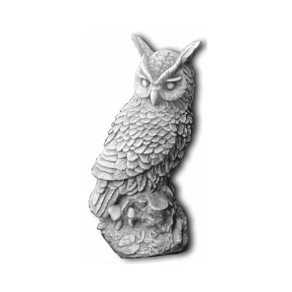 Statue hibou sur sa roche - 1