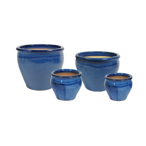Pot bleu en grès - 1