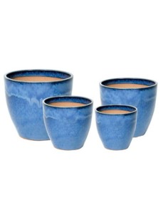 Pot en grès bleu - 1