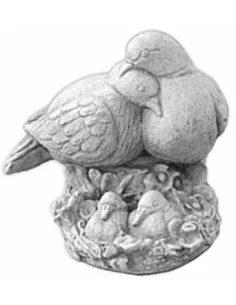 Statue couple de pigeons - 1