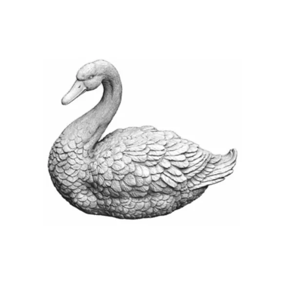 Statue cygne couché - 1