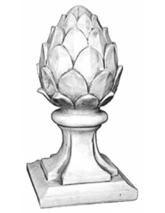 Fleur de lotus sur pied pour pilier - 1