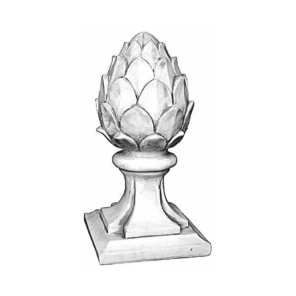 Fleur de lotus sur pied pour pilier - 1