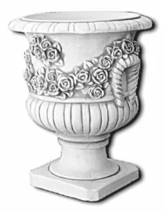 Vase en Pierre décors rose - 1