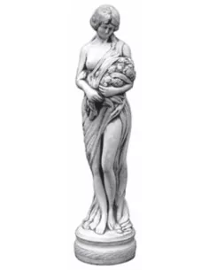 Statue femme au bouquet - 1