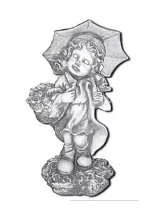 Statue fillette au parapluie - 1