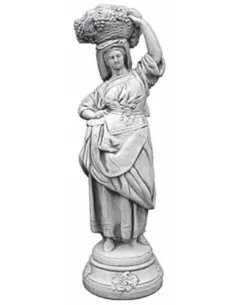 Statue femme au panier de raisin - 1