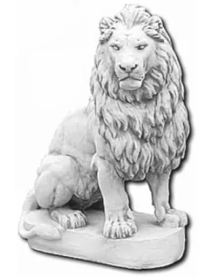 Statue Lion assis regard à droite - 1