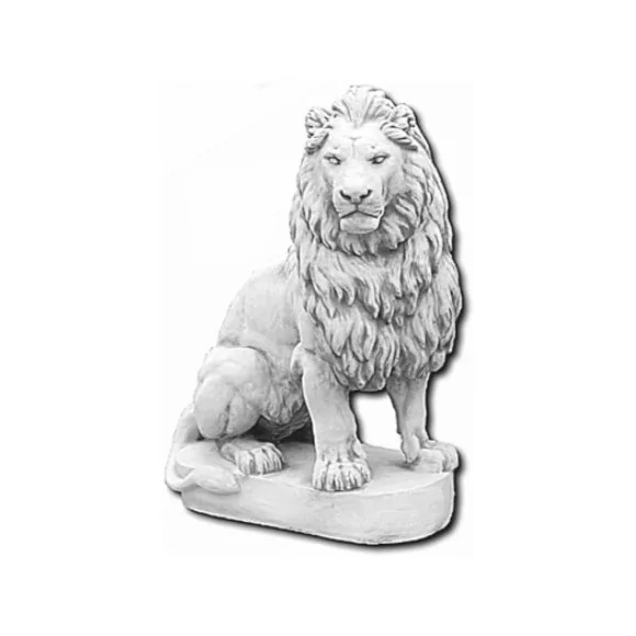 Statue Lion assis regard à droite - 1